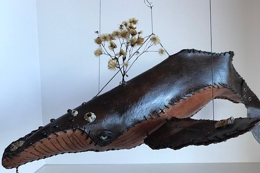 steampunk whale dried flowers